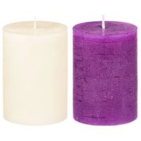 Набор свечей "Candeline" (2 шт.; молочная, фиолетовая)