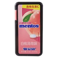 Леденцы "Mentos. Со вкусом белого персика без сахара" (21 г)