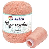 Пряжа "Пух норки №031" (50 г; 290 м; персиковый)