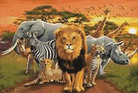 Алмазная вышивка-мозаика "Африканские звери" (480х700 мм)