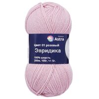 Пряжа "Эвридика №01" (100 г; 200 м; розовый)