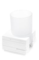 Подставка для зубных щёток "Brick" (83х83х95 мм; белая)