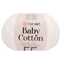 Пряжа "Baby Cotton №400" (50 г; 165 м; белый)