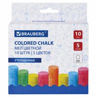 Мелки для рисования на асфальте "Brauberg" (10 шт.)