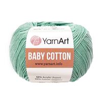 Пряжа "Baby Cotton №439" (50 г; 165 м; зелёная бирюза)