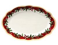 Блюдо фарфоровое "Новогоднее" (30х21 см)