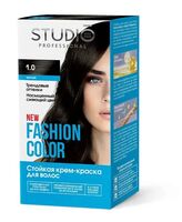 Крем-краска для волос "Fashion Color" тон: 1.0, черный