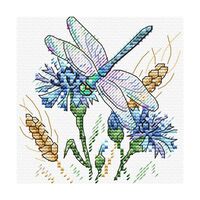 Набор для вышивания на одежде "Аромат васильков" (100х100 мм)