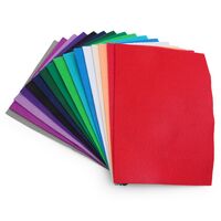 Фетр листовой мягкий "Ассорти №3" (20х30 см; 16 листов)