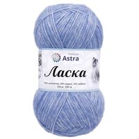 Пряжа "Ласка №616" (100 г; 370 м; синий)