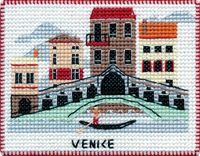 Вышивка крестом "Венеция" (90х70 мм; на магните)