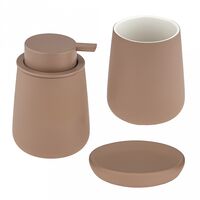 Набор для ванной комнаты "Эстетик" (3 предмета; мокко)