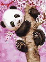 Картина по номерам "Медвежонок панды" (300х400 мм)