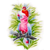 Картина по номерам "Розовый попугай" (300х400 мм)