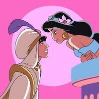 Картина по номерам "Жасмин и Алладин" (200х200 мм)