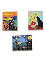 Брошь "Cat and Art"