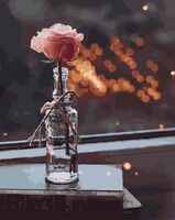 Картина по номерам "Роза в бутылке" (400х500 мм)
