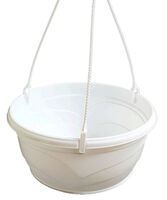 Пoдвecнoй цветочный гopшoк "Beнeция" (6 л; белый)