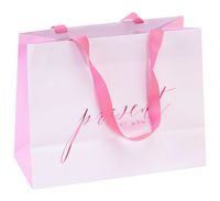 Пакет бумажный подарочный "Tender present pink" (23х18х10 см)