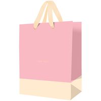 Пакет бумажный подарочный "Duotone. Pink-beige" (32х26х12 см)