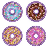 Набор для вышивания на фетре "Пончики. Значки. Магниты" (60х60 мм)