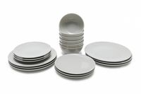 Набор тарелок (18 предметов; серый)