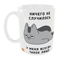 Кружка керамическая "У меня всегда такое лицо" (330 мл)