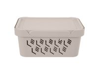 Ящик для хранения с крышкой "Deluxe" (27х19х12 см; светло-бежевый)