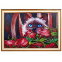 Канва с рисунком для вышивания бисером "Любимые цветы" (200х300 мм)