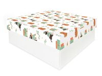 Подарочная коробка "Собачки" (20х20х7 см)