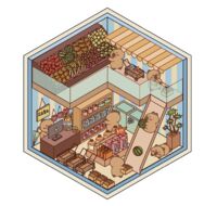 Набор для творчества "Румбокс-наклейки. Супермаркет"