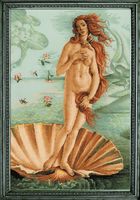Вышивка крестом "Рождение Венеры" по мотивам картины С. Ботичелли (400х600 мм)