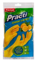 Перчатки хозяйственные резиновые "Запах лимона" (M; 1 пара)