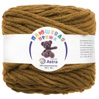 Пряжа "Плюшевая №827" (100 г; 80 м; светло-коричневый)