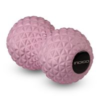 Мячик массажный двойной IN277 (17x8,5 см; розовый)