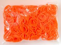 Набор резиночек для плетения "Rainbow Loom. Оранжевый" (600 резинок+24 клипсы)