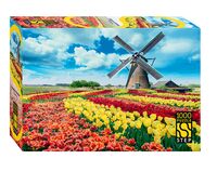 Пазл "Мельница в тюльпанах" (1000 элементов)