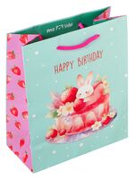 Пакет бумажный подарочный "Cake" (18х23х10 см)