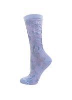 Носки женские "Цветы" (серо-голубые)