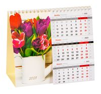 Календарь настольный на 2023 год "Mono Premium. Beautiful flowers" (19х17 см)