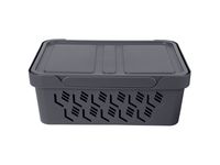 Ящик для хранения с крышкой "Deluxe" (38х27,6х14 см; серый)