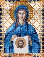 Вышивка бисером "Икона Святой мученицы Виринеи (Вероники) Едесской" (85х110 мм)
