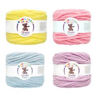 Пряжа "Плюшевая. Ассорти №3" (100 г; 80 м; 4 цвета)