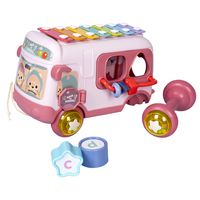 Развивающая игрушка "Автобус-сортер" (розовый)