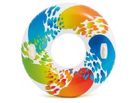 Надувной круг для плавания с ручками Rainbow Ombre (122 см)