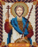 Вышивка бисером "Икона Святого мученика Валентина Доростольского" (85х110 мм)