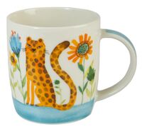 Кружка фарфоровая "Забавные животные. Леопард" (360 мл)