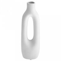 Ваза керамическая "Танзания" (25,5 см; белый)
