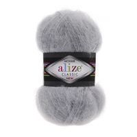 Пряжа "Mohair Classic №21" (100 г; 200 м; серый)