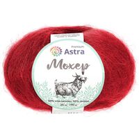 Пряжа "Мохер №12" (25 г; 190 м; красный)